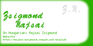 zsigmond majsai business card